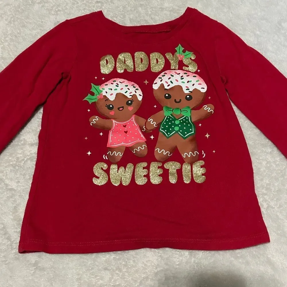 The Children’s Place Christmas Gingerbread Long Sleeve Shirt | Toddler Girl Size